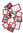 Cornice portafoto, "Happy", 11 posti, colore rosso, in pvc, cm 63x43