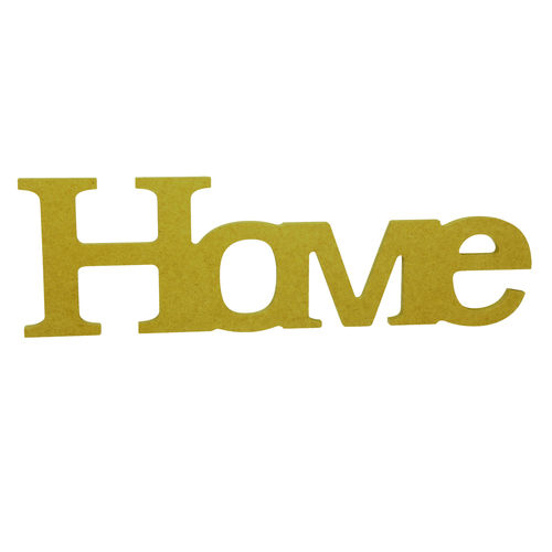 Scritta "Home", per decoupage, legno mdf, cm 44x13,5x1h