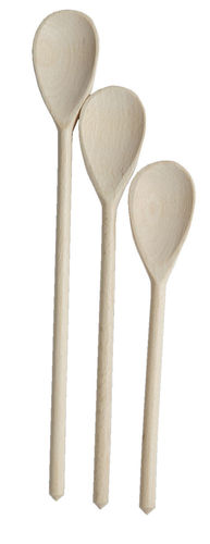 Wooden spoons, set of 3 pieces 25/30/35 cm