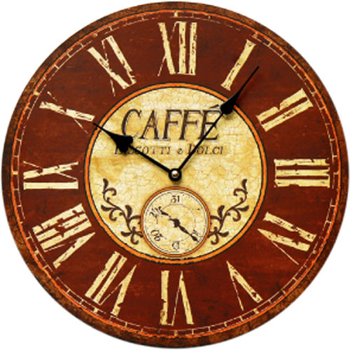 Orologio da parete "Caffe'" - in legno