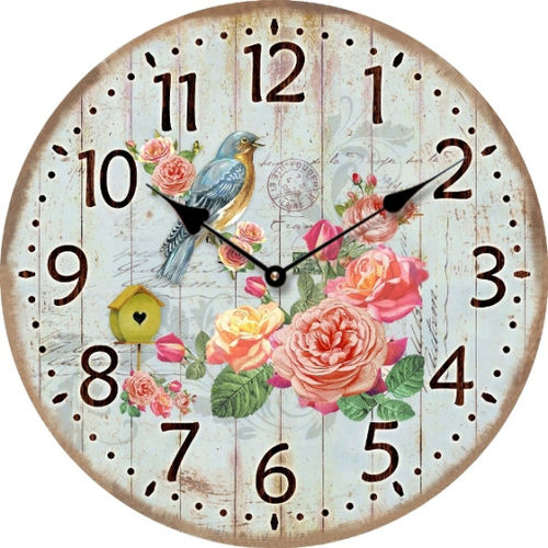 Wall clock "Spring" - wood
