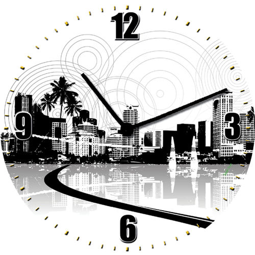Wall clock "Miami" - wood