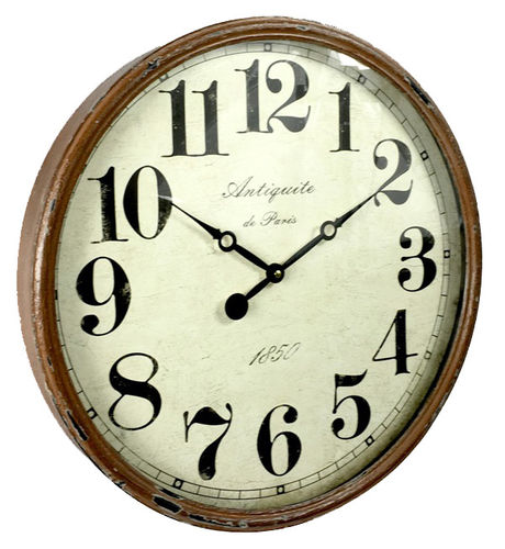 Wall clock "Antique de Paris 1850 " vintage style, metal, cm 50