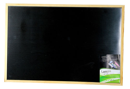 Reminder chalkboard, chalk, with neutral wooden frame cm 45x60