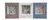 Picture frame, "STAMPS" pvc wood effect, white color, bordeaux and blue, 3 places, cm 42x16