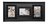 Cornice portafoto,"Classic", colore nero, 3 posti per foto, pvc effetto legno, cm 56x26