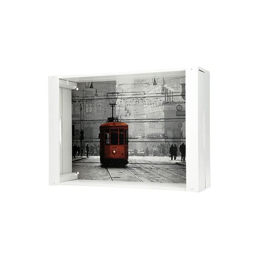 Decorate shabby chic cassette wall cabinet "City Vintage" in wood