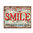 TIN PLATE, VINTAGE STYLE, "SMILE" CM 20X25