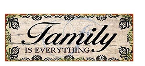 TIN PLATE, VINTAGE STYLE, "FAMILY IS EVERYTHING" CM 13X36