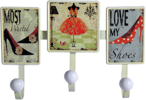 Coat rack "Love my shoes", vintage style in pond