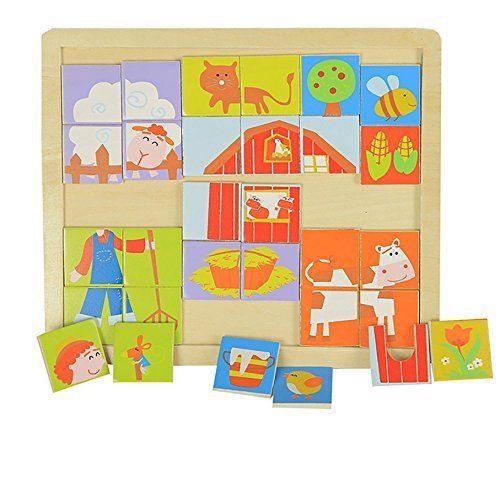 Children's Puzzle "Cheerful farm", of wood