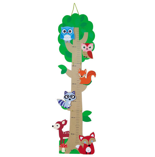 Children's height "Friends of the wood" folding, in wood, cm 26x80h