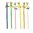 Set of 6 "Happy mice" assorted pencils, for children, in wood
