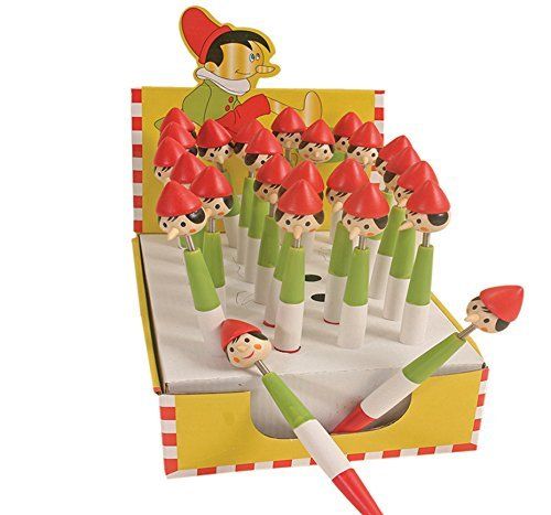 Tricolor pens "Pinocchio", pack of 24 pieces in wood