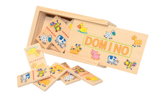 Gioco in legno"Domino animaletti" per bimbi