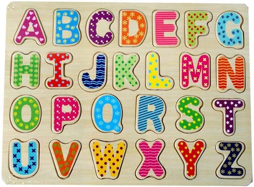 Gioco istruttivo per Bambini Alfabeto colorato, in Legno