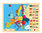 Puzzle per bambini "Bandiere d' Europa", in legno