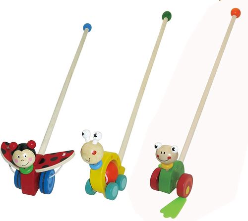 Gioco trainabile per bambini"Animaletti", in legno, 55 cm